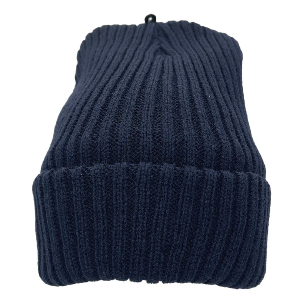 Navy Blue Thick Insulated Long Cuffed Beanie Winter Ski Cap Snowboard Hat